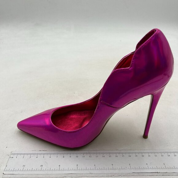 FSJ Hot Pink Pointed Toe High Heels Sexy Stiletto Pumps Office Lady Casual Shoes - Picture 1 of 7